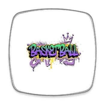 Basketball Graffiti Sprayer Basketball Sports - Magnet carré - blanc - Devant
