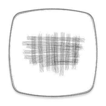 Crosses Pattern Cross Symbol - Square fridge magnet - white - Front