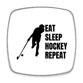 Feldhockey Hockeyspieler Hockey Unihockey Geschenk - Viereckiger Kühlschrankmagnet - Weiß - Vorne