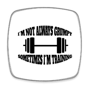 Strength Training Athletes Fitness Bodybuilder Muscle - Square fridge magnet - white - Front