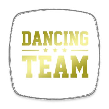 Dancing Team - Square fridge magnet - white - Front