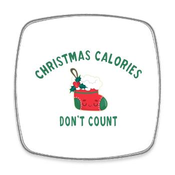 Christmas calories don't count - Magnet carré - blanc - Devant