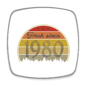 Millésime 1980 - Magnet carré - blanc - Devant