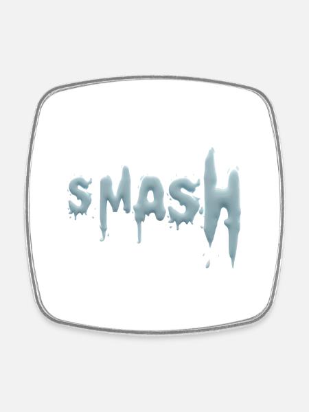 Smash - Viereckiger Kühlschrankmagnet - Weiß