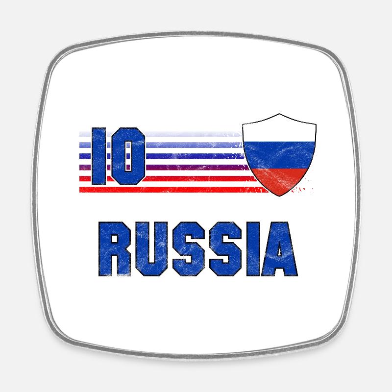 Équipe de Russie de football - Magnet carré - blanc