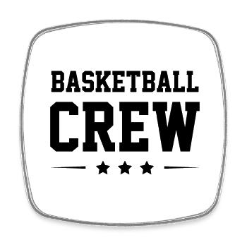 Équipe de basketball - Magnet carré - blanc - Devant