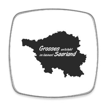 Saarland - Viereckiger Kühlschrankmagnet - Weiß - Vorne