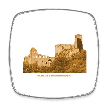 Château de Hohenbaden Altes Schloss Baden-Württemberg - Magnet carré - blanc - Devant