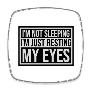 im not sleeping Zitat - Viereckiger Kühlschrankmagnet - Weiß - Vorne