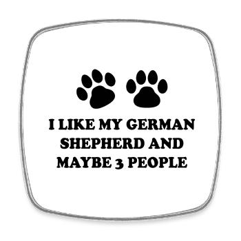 Dog Hund - Square fridge magnet - white - Front
