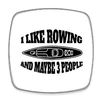 Aviron club rameur drôle rameur disant rameur - Magnet carré - blanc - Devant