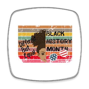 African/American Black History Month,Different but - Viereckiger Kühlschrankmagnet - Weiß - Vorne