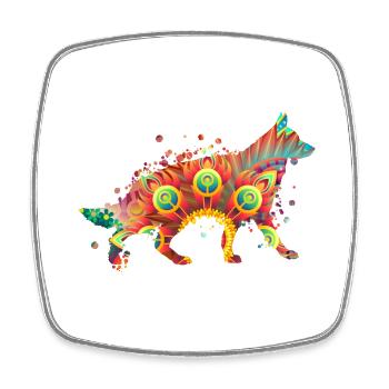 German Shepherd Deutscher Schäferhund Design Hunde - Viereckiger Kühlschrankmagnet - Weiß - Vorne