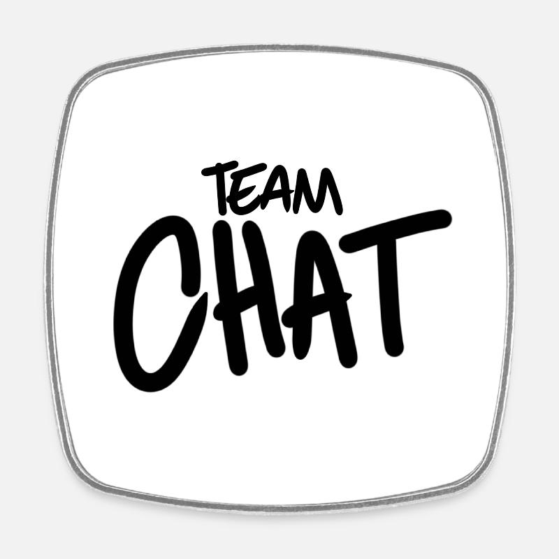 team chat - Magnet carré - blanc
