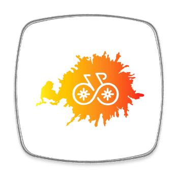 Biking Running Marathon Triathlon Fahrrad - Viereckiger Kühlschrankmagnet - Weiß - Vorne