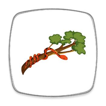 Safari Zoo Animal Safari Zoo - Square fridge magnet - white - Front