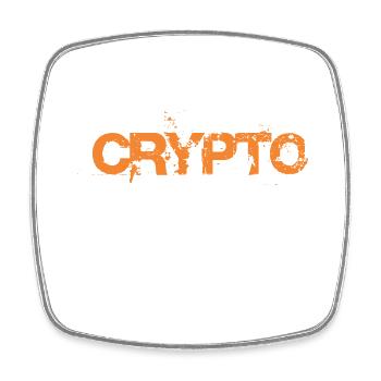 Trading de Bitcoin et d'actions cryptographiques - Magnet carré - blanc - Devant