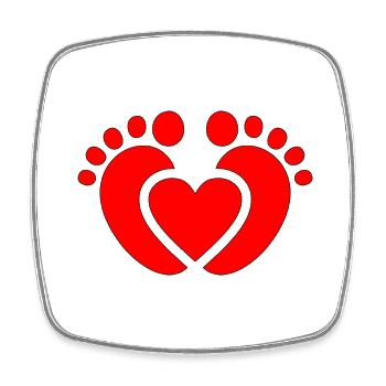 Babies Valentine Day Gifts - Viereckiger Kühlschrankmagnet - Weiß - Vorne