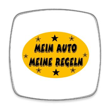 Auto - Viereckiger Kühlschrankmagnet - Weiß - Vorne