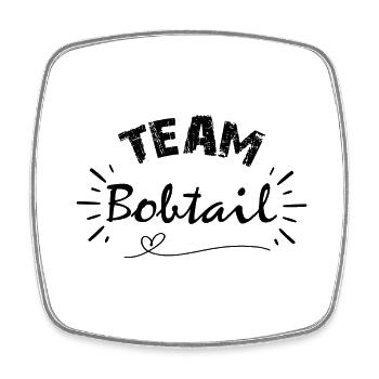 Team bobtail, idée cadeau pour amis des chiens - Magnet carré - blanc - Devant