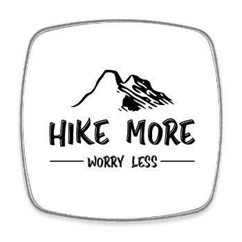 Adventure Travel Hiking Mountain - Square fridge magnet - white - Front