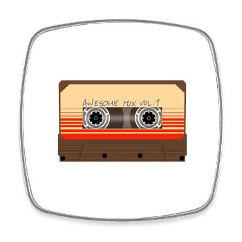 Awesome Mix - Square fridge magnet - white - Front