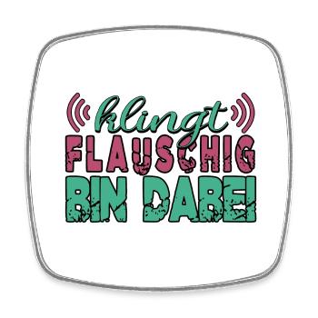 hauskatze spaß witzig raubkatze säugetier humor - Viereckiger Kühlschrankmagnet - Weiß - Vorne