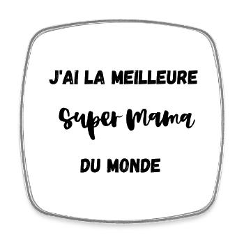 best mom - Magnet carré - blanc - Devant