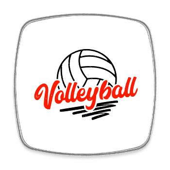 Volleyball - Square fridge magnet - white - Front