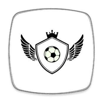 fussball wappen - Viereckiger Kühlschrankmagnet - Weiß - Vorne
