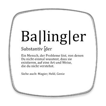 Schwaben Synonym - Viereckiger Kühlschrankmagnet - Weiß - Vorne