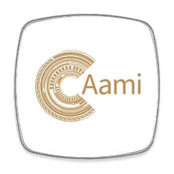 Pour Aami - Magnet carré - blanc - Devant