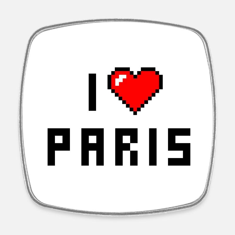 I love paris - Square fridge magnet - white