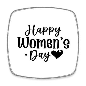 Happy Women´s Day - Viereckiger Kühlschrankmagnet - Weiß - Vorne
