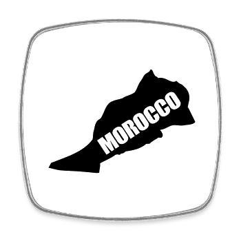 Morocco Country - Square fridge magnet - white - Front