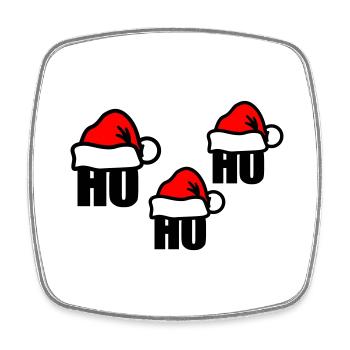 Santa hat ho ho ho - Square fridge magnet - white - Front
