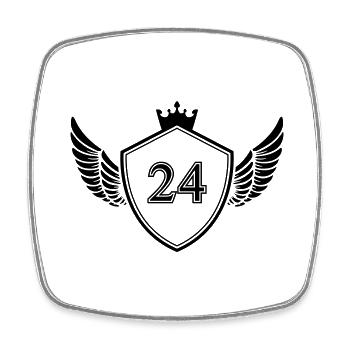 Coat of arms 24 - Square fridge magnet - white - Front