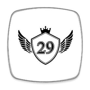 Coat of arms 29 - Square fridge magnet - white - Front