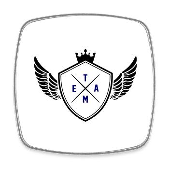 wappen team - Viereckiger Kühlschrankmagnet - Weiß - Vorne