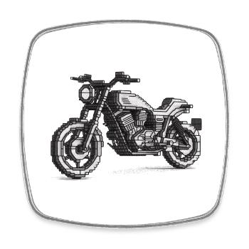 Motorcycling is a feast for every biker - Square fridge magnet - white - Front