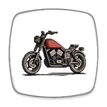 Die Motorradsaison hat begonnen - Viereckiger Kühlschrankmagnet - Weiß - Vorne
