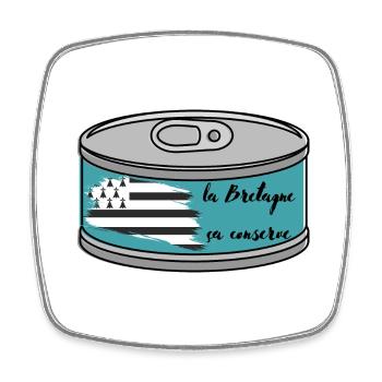 la bretagne sa conserve cadeau homme femme enfant - Magnet carré - blanc - Devant