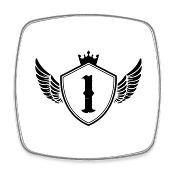 Coat of arms 1 - Square fridge magnet - white - Front