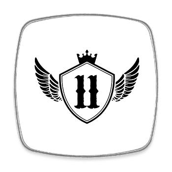 Armoiries 11 - Magnet carré - blanc - Devant