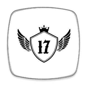 Coat of arms 17 - Square fridge magnet - white - Front