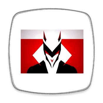 Devil in the details - Square fridge magnet - white - Front