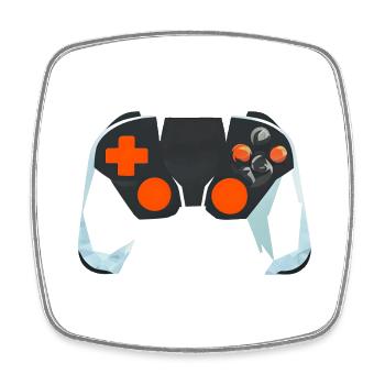 Zocker Kontroller Gaming Zocken Gamer Videospiel - Viereckiger Kühlschrankmagnet - Weiß - Vorne