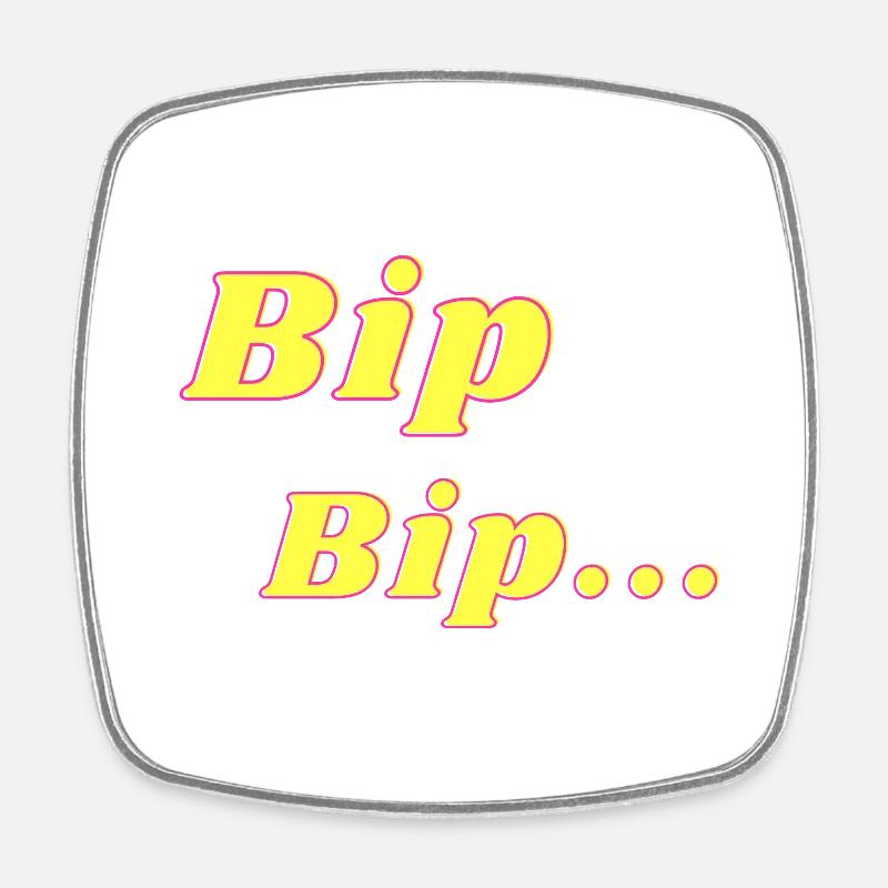 Bip Bip - Des designs amusants et originaux - Magnet carré - blanc