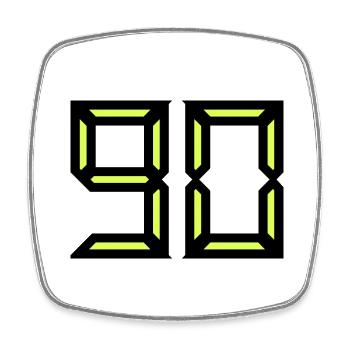90. HAPPY BIRTHDAY. HAPPY BIRTHDAY - Square fridge magnet - white - Front