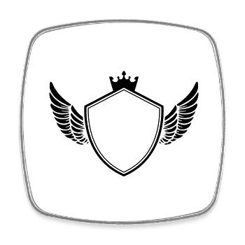 coat of arms - Square fridge magnet - white - Front
